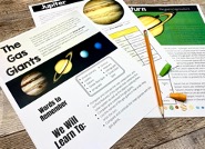 gas giants lesson digital or print lesson with worksheet and task cards