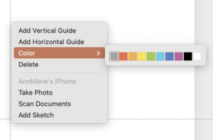 Picture of PowerPoint Tip showing Guide Colors