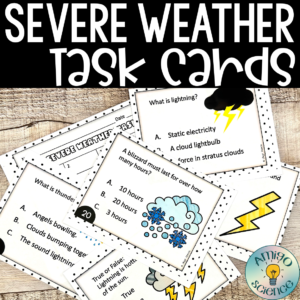 severe weather task cards tornadoes, tornadoes, hurricanes and blizzards lesson