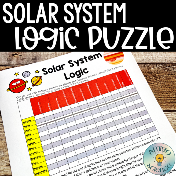 planets of the solar system logic puzzle