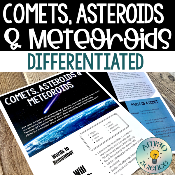 comets meteoroids asteroids lesson comets meteoroids asteroids worksheets