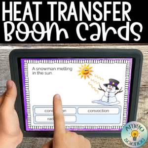 conduction convection radiation Boom Cards, conduction convection radiation task cards, conduction convection radiation activity, conduction convection radiation middle school, conduction convection radiation lesson plan