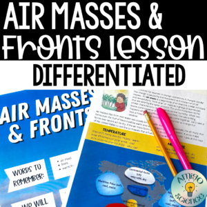 Air masses and fronts lesson, air masses and fronts activity, air masses and fronts worksheet, air masses and fronts answers