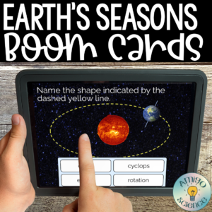 Earth's seasons Boom cards, Earth's seasons lesson