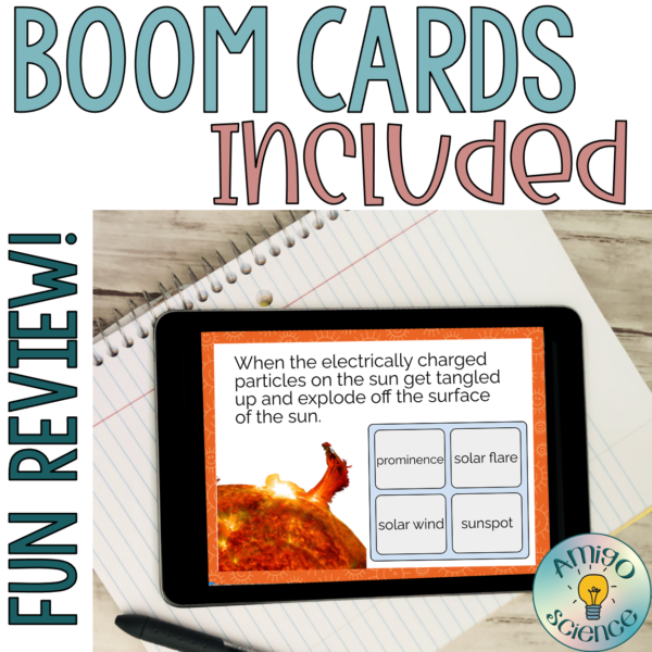 layers of the sun lesson, layers of the sun worksheet, layers of the sun review, layers of the sun boom cards