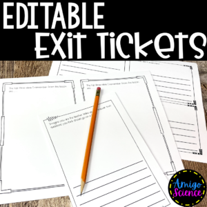 Picture of Printable Editable Exit Tickets