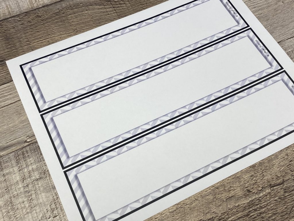 Picture of blank word wall sheet