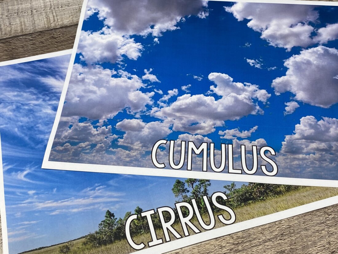 Picture of Printable cumulus and cirrus clouds