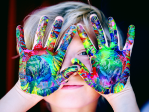 Picture of Child's messy hands
