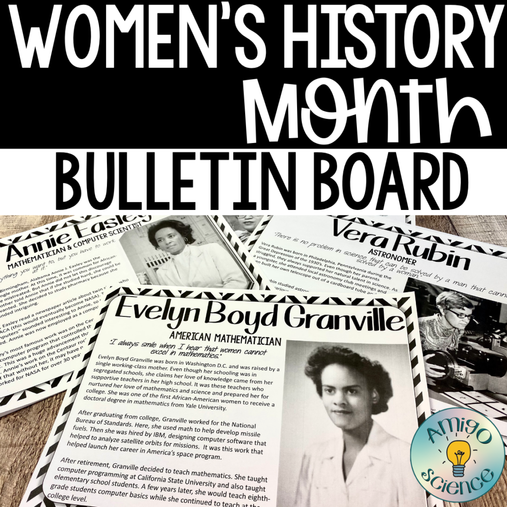 Women’s History Month Bulletin Board Activity – Amigo Science