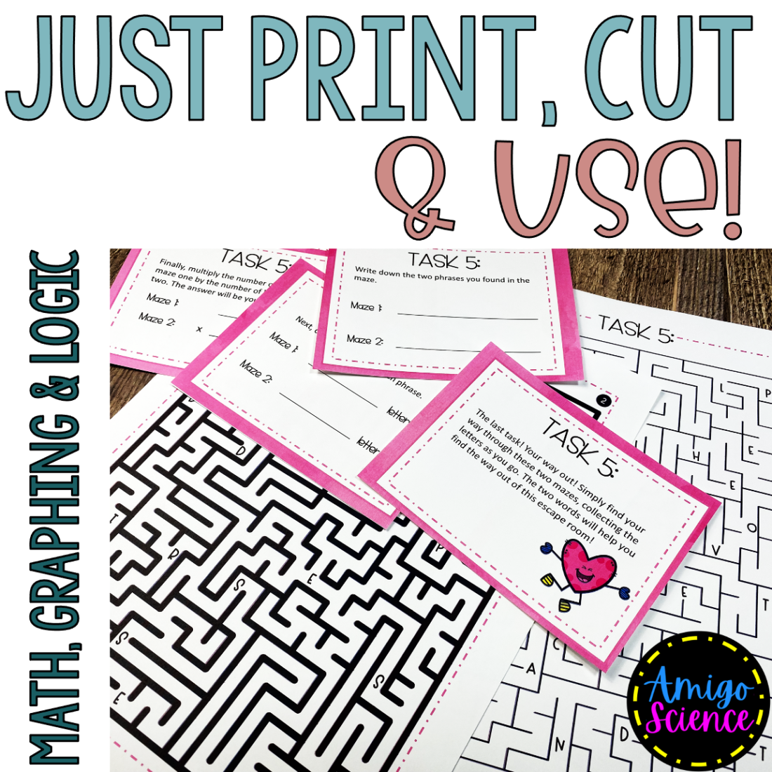 Valentine s Day Escape Room Classroom Game Printable Escape Room Amigo Science