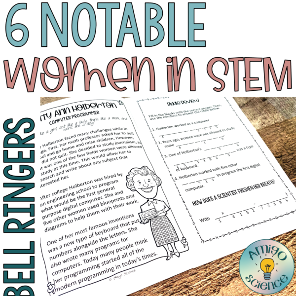 Women's History Month Activity featuring Women in STEM