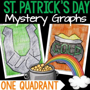 St. Patrick's Day Mystery Graph Activity, Holiday math activity, St. Patrick's Day math activities, St patricks day coordinate graphing math activity