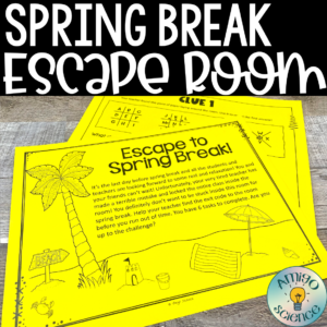 Picture of Spring Break Escape Room Activity for Middle School Lesson