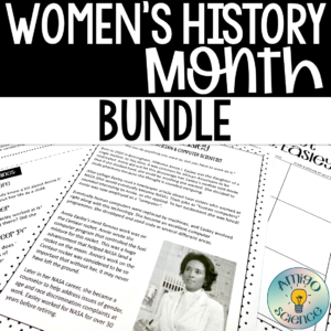 womens history month activity month bundle featuring 5 women