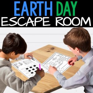 earth day middle school activity, earth day escape room, middle school holiday, earth day holiday,