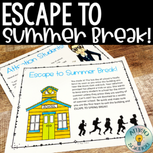 Summer Break Escape Room for an end of year activity