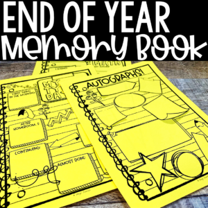 Picture of end of the year memory book with editable cover