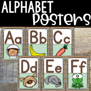 Picture of Earth Tones Alphabet Posters