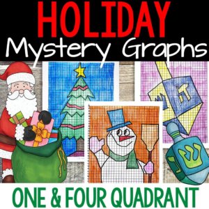 Christmas Hanukkah Differentiated Math Coordinate Graphing Mystery Pictures, Christmas worksheets, Christmas activities, Holiday math activities, Christmas Hanukkah math worksheets