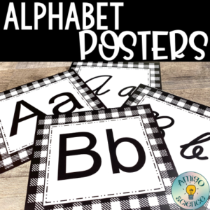 Picture of Alphabet Posters in Cursive and Print