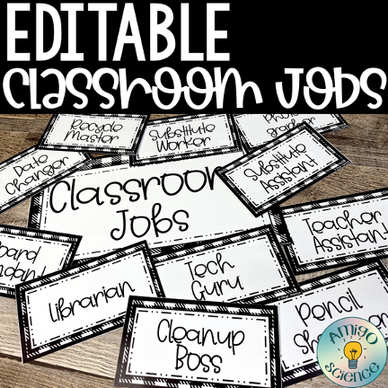 Picture of Editable Classroom Jobs in Modern Farmhouse Theme