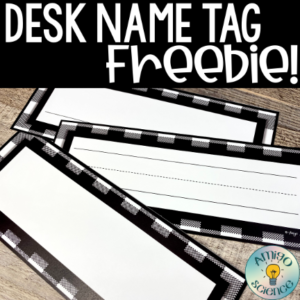 Picture of Editable Desk Name Tags