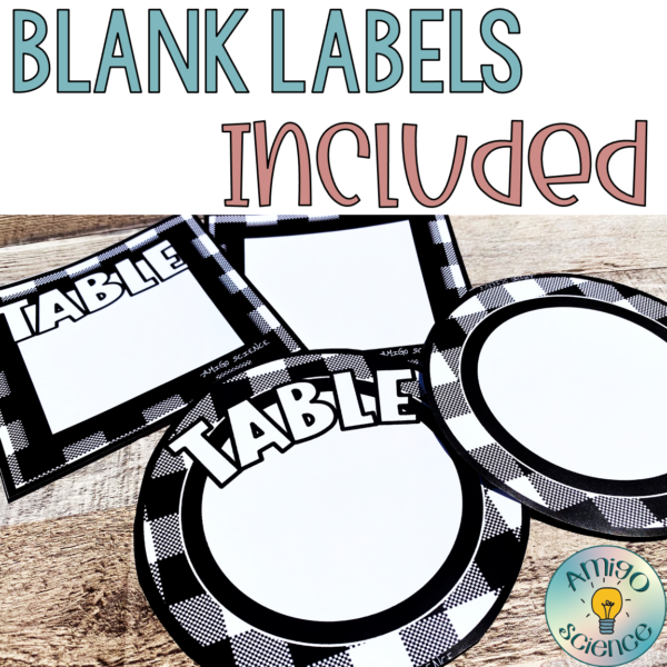 Picture of Modern Farmhouse Editable Table Labels