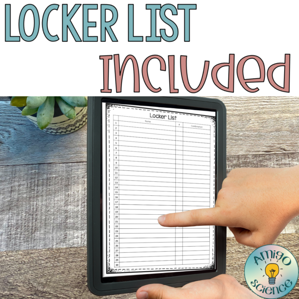 Step by Step Locker Directions with Locker List | Editable