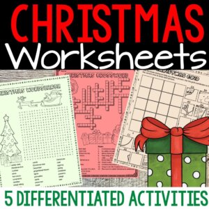 Christmas Worksheets PDF, Christmas worksheets for middle school, Christmas activities