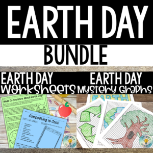 Earth Day activities, Earth Day reading comprehension, Earth Day mystery pictures graphing activity