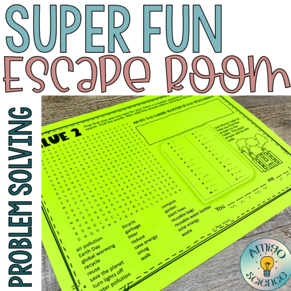 Earth Day activities, Earth Day escape room game, Earth Day mystery pictures graphing activity