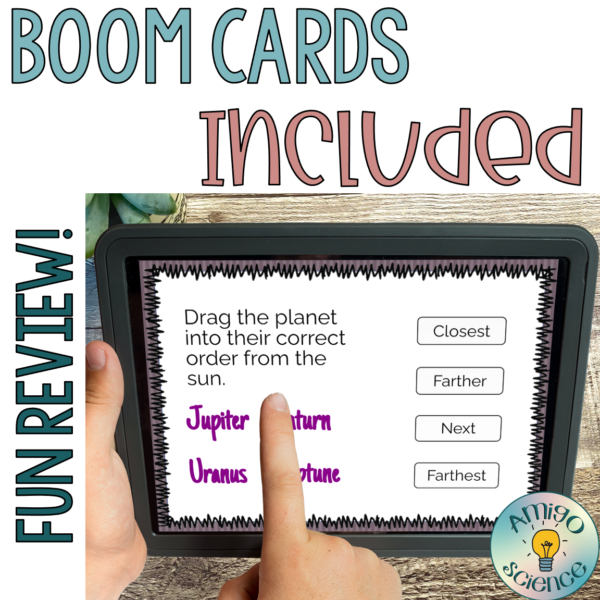 gas giants lesson digital or print lesson with worksheet and task cards gas giants boom cards