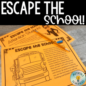 Back to School escape room, Back to school escape room game, back to school activity, back to school lesson