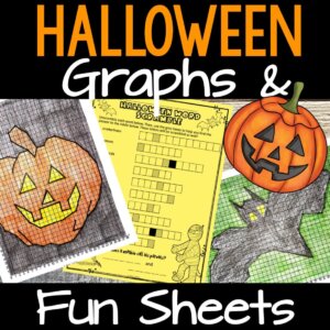 Halloween mystery graphs, Halloween math activities, Halloween fun sheets, Halloween activities,Halloween middle school activities, Halloween classroom activities