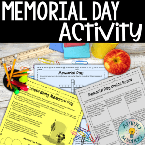 Memorial Day activity, memorial day lesson, memorial day crossword puzzle