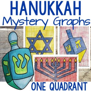Hanukkah holiday math activity, Christmas math activity, Christmas math lesson, holiday math lesson, holiday graphing activity, Christmas graphing activity, Christmas mystery graph