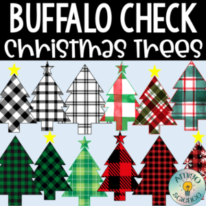 buffalo check plaid Christmas Trees, christmas tree clipart, clipart, Christmas clipart, Modern farmhouse clipart, modern farmhouse Christmas clipart