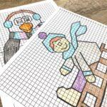 winter mystery graphs, winter mystery picture graph, winter math activities, winter differentiated mystery graphs, winter math graphs,