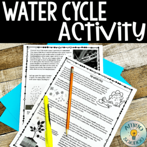 Water cycle worksheet, water cycle activity,