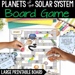 planets of the solar system, planets of the solar system review, planets of the solar system review game, planets of the solar system lesson, review board game, middle school science lessons, middle school lessons,