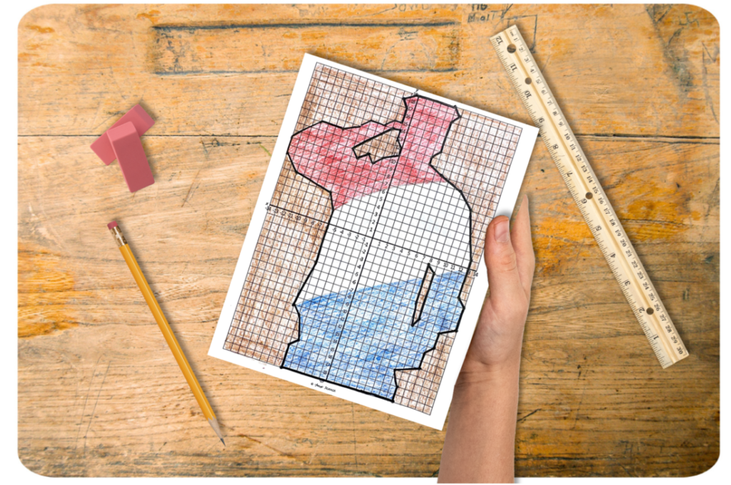 math worksheets, math mystery pictures, coordinate graph mystery pictures, coordinate plane