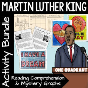 MLK Day Activity Bundle – Reading Comprehension & Coordinate Graphing Activity cover image