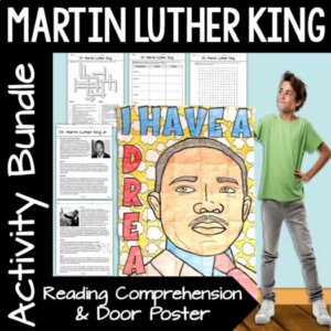 Martin Luther King Jr. Biography Reading Comprehension & Collaborative Poster-COVER PAGE