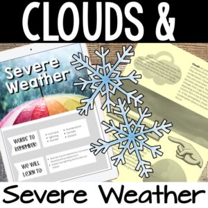 Types of Clouds & Severe Weather Activities & Differentiated Worksheets Cover Image