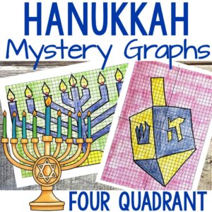 Hanukkah holiday math activity, Christmas math activity, Christmas math lesson, holiday math lesson, holiday graphing activity, Christmas graphing activity, Christmas mystery graph