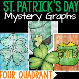 St. Patrick's Day Mystery Graph Activity, Holiday math activity, St. Patrick's Day math activities, St patricks day coordinate graphing math activity