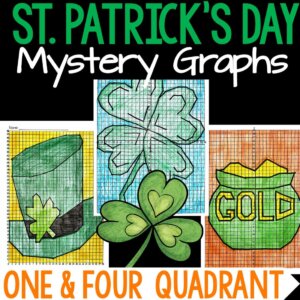 St. Patrick's Day Mystery Graph Activity, Holiday math activity, St. Patrick's Day math activities, St patricks day coordinate graphing math activity