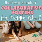 Picture of children coloring a collaborative poster in a classroom